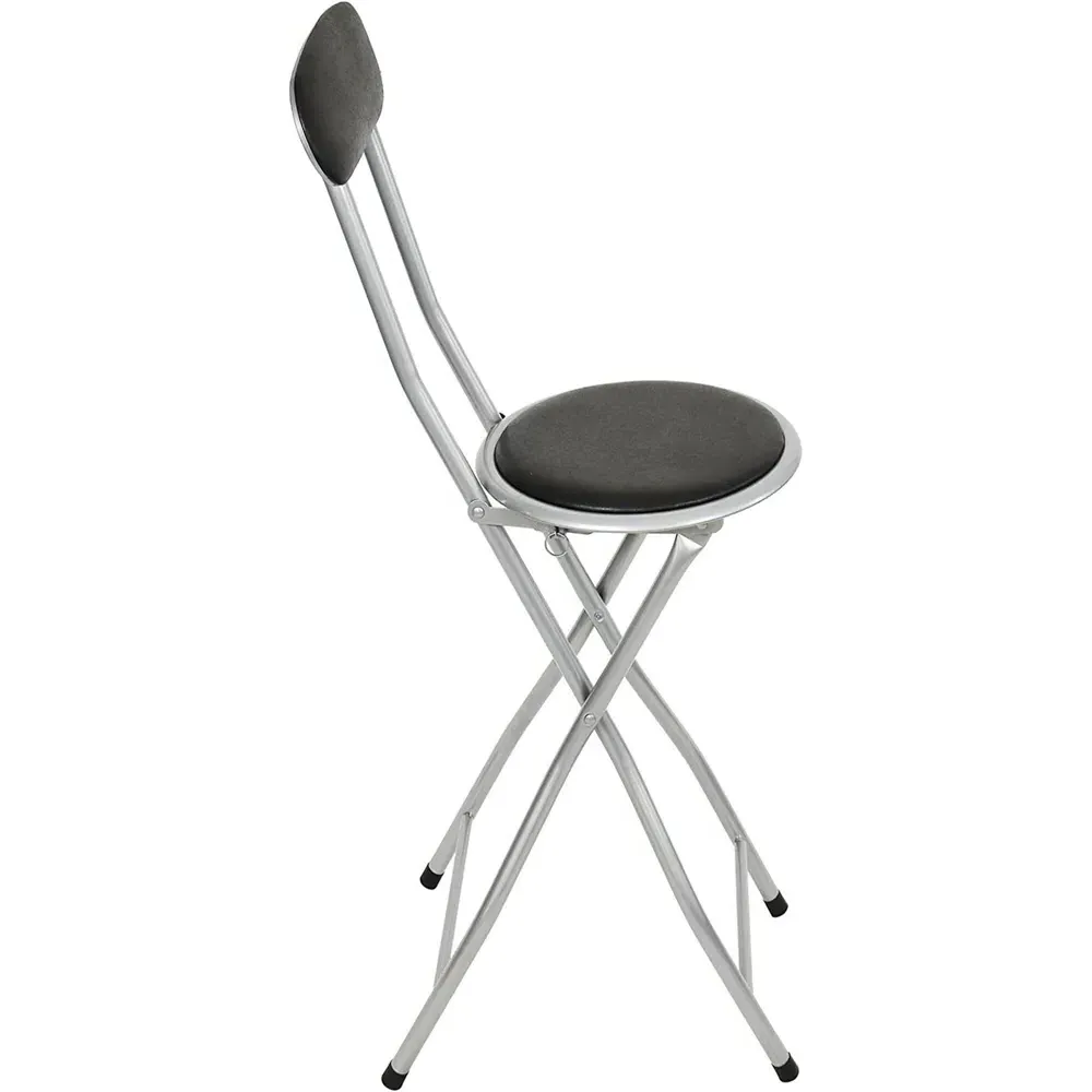 Folding High Back Chair - Black