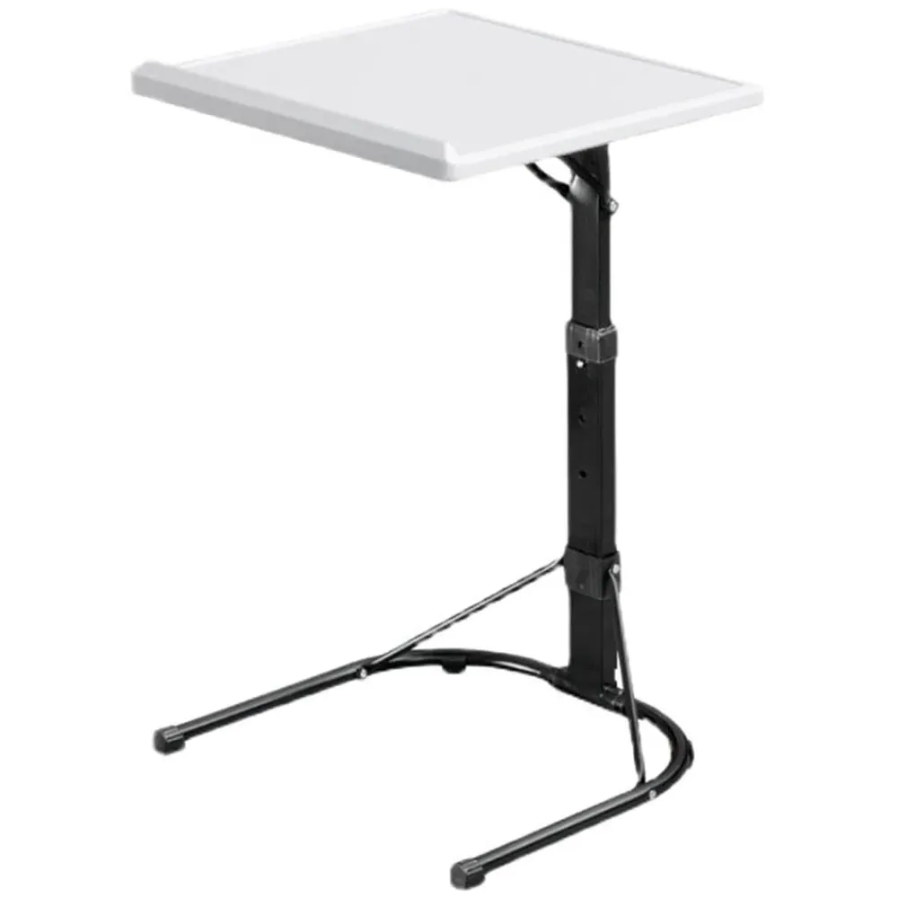Folding Laptop Table with Adjustable Tray - Black, White