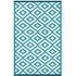 Nirvana Outdoor Rug 120 x 180cm - Teal Blue and White
