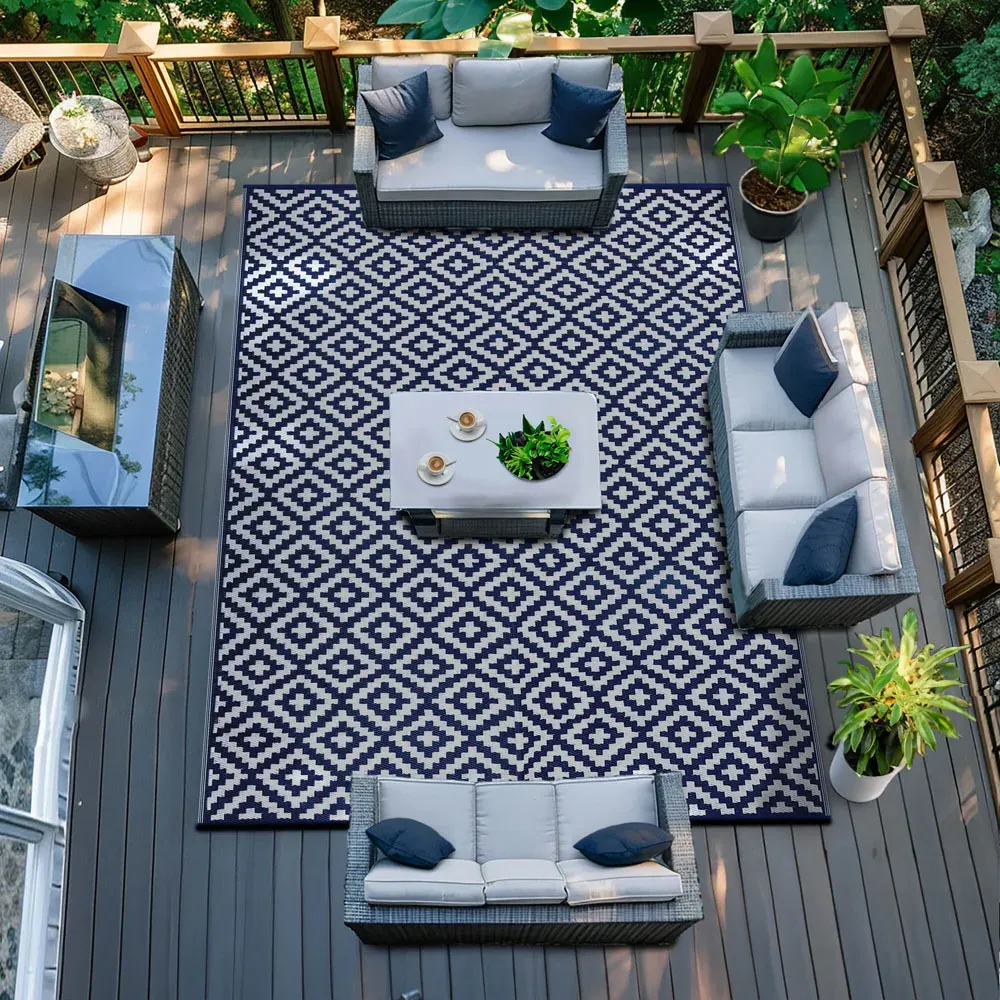 Nirvana Outdoor Rug - Navy Blue