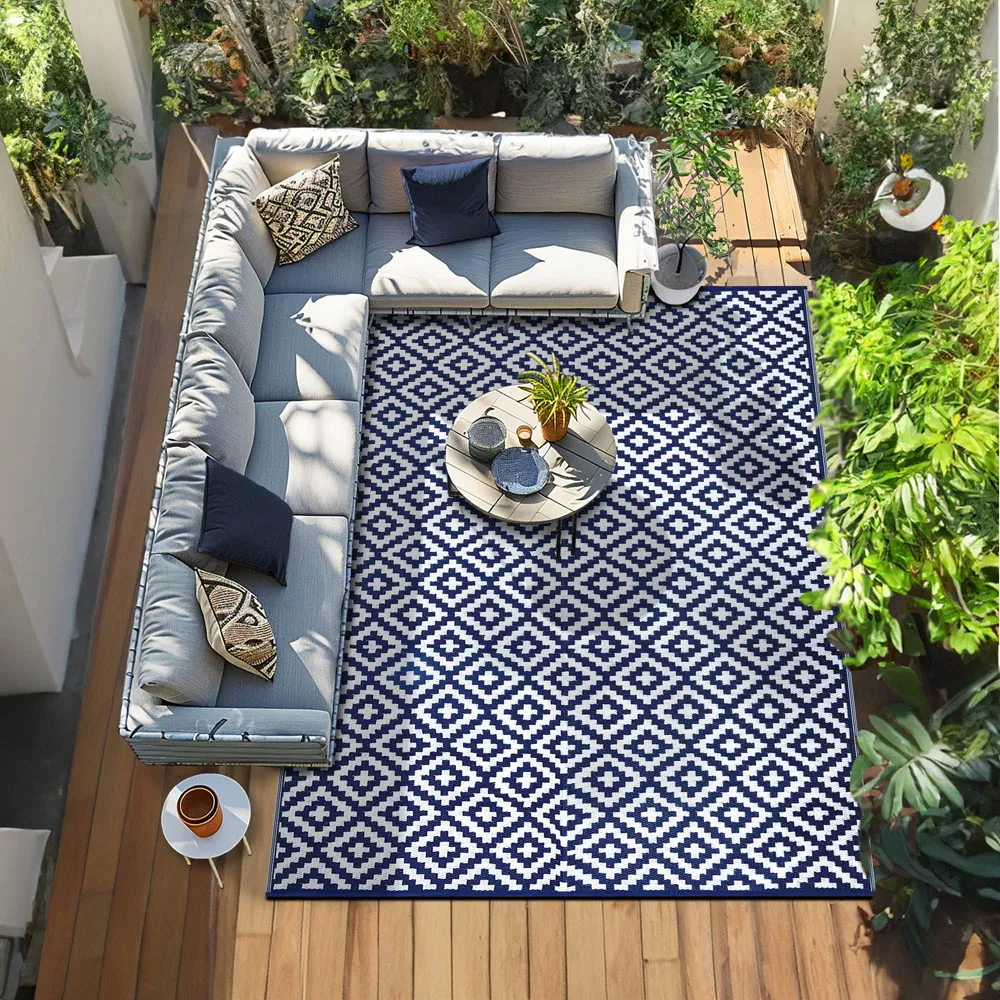 Nirvana Outdoor Rug - Navy Blue