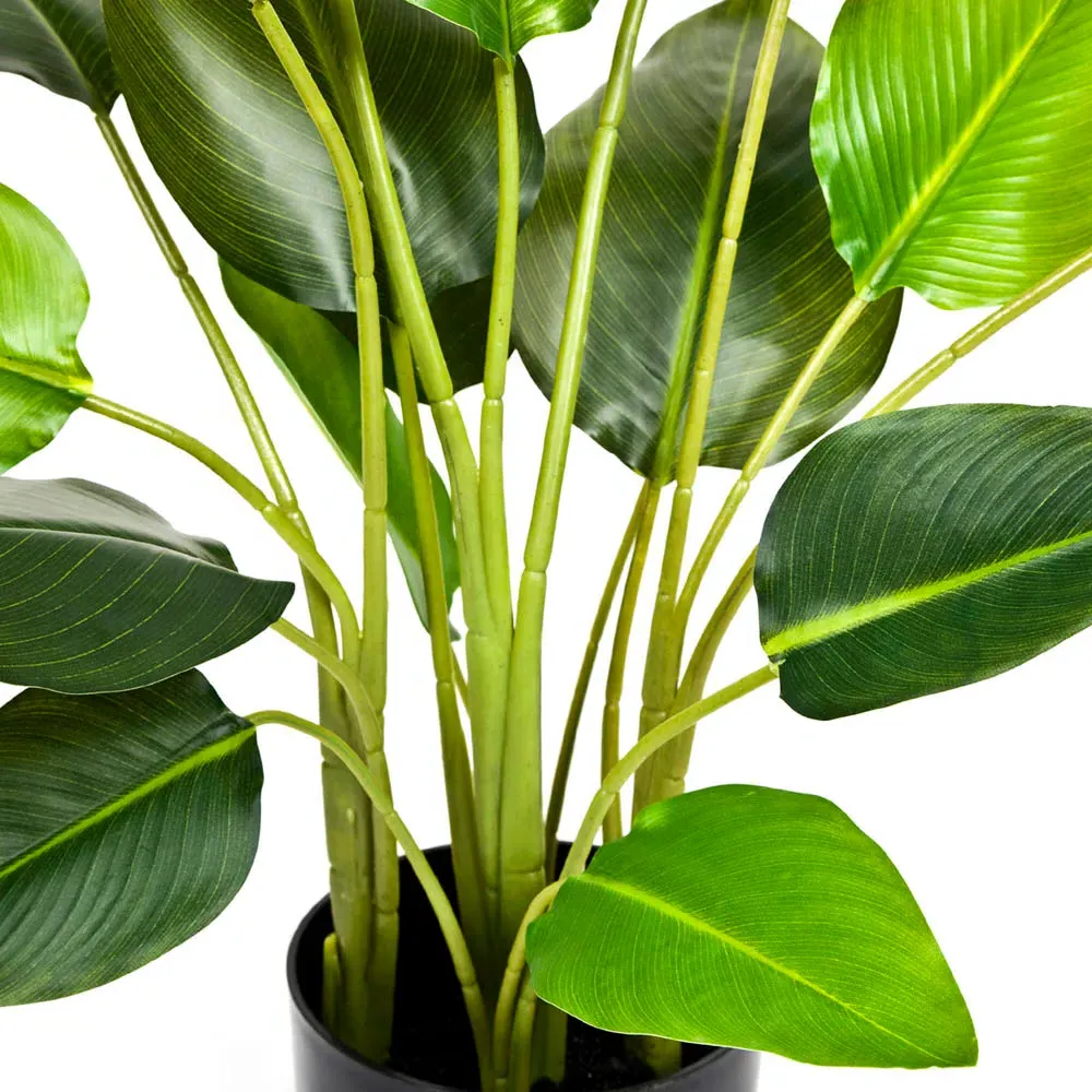 Artificial Bird of Paradise Plant in Plastic Pot - Green