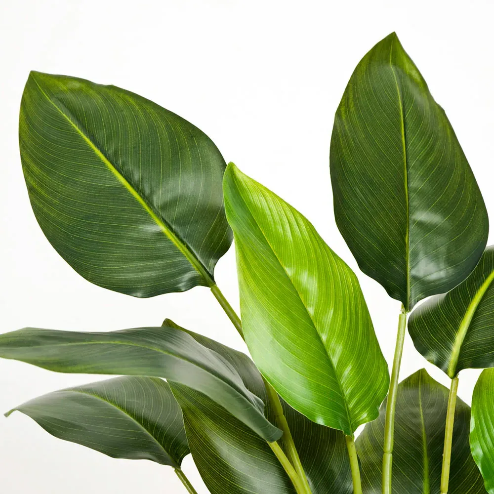 Artificial Bird of Paradise Plant in Plastic Pot - Green