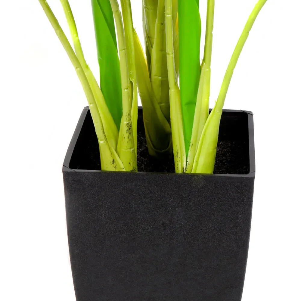 Artificial Indoor Pothos Plant in Black Pot - Green