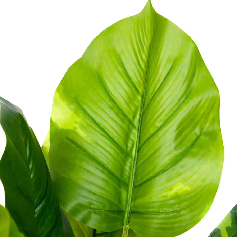 Artificial Indoor Pothos Plant in Black Pot - Green