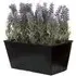 Artificial Lavender Plant in Black Window Box - Purple