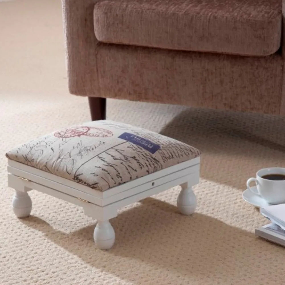 3 Position Footstool - White