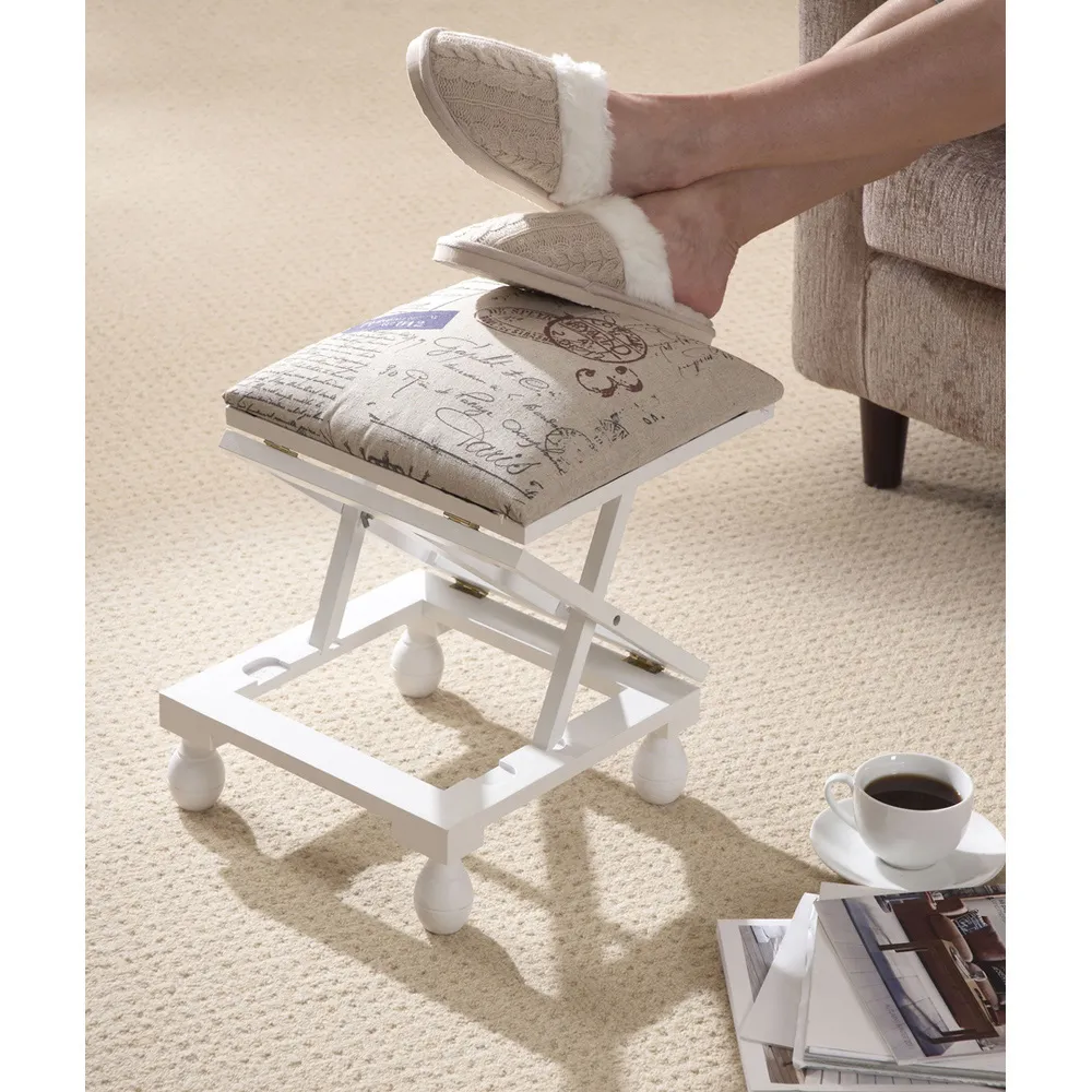 3 Position Footstool - White