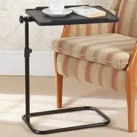 Adjustable Swivel Side Table - Black