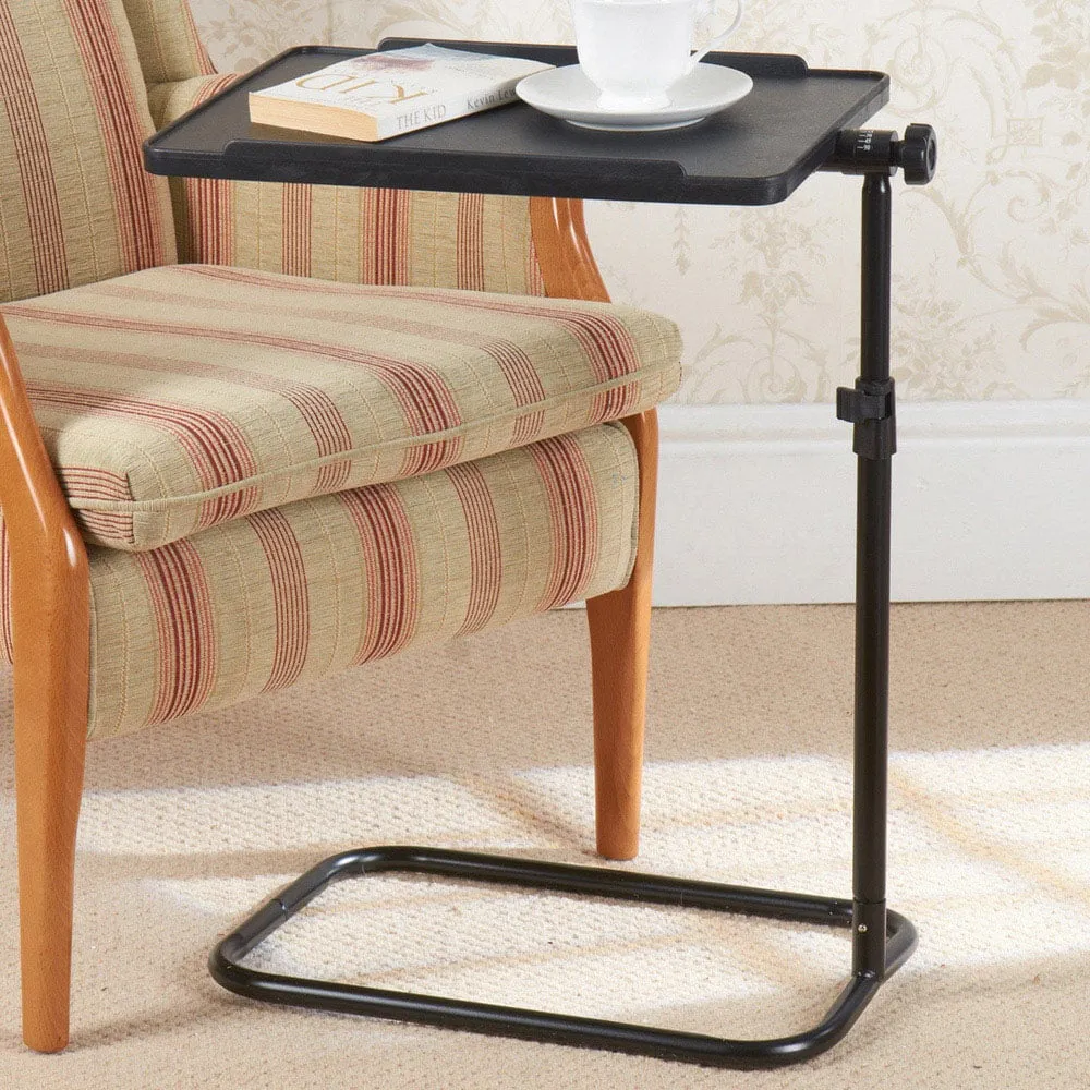 Adjustable Swivel Side Table - Black image