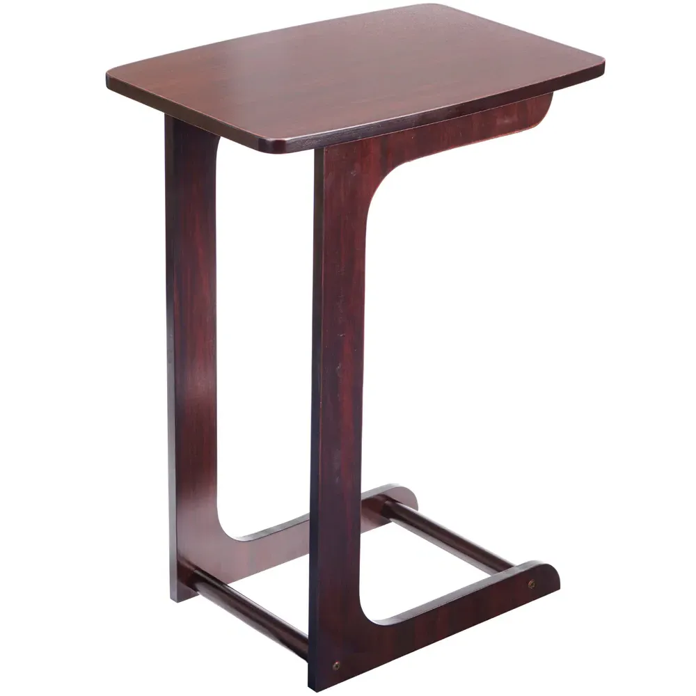 C-Shaped Side Table - Brown, Mahogany Veneer