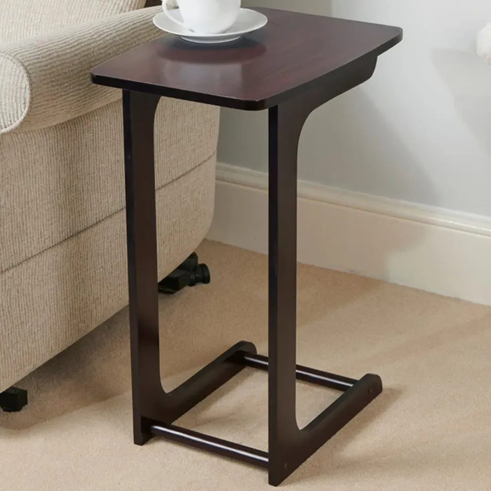 C-Shaped Side Table - Brown, Mahogany Veneer