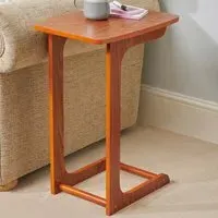 C-Shaped Sofa Side Table - Blonde, Oak Veneer