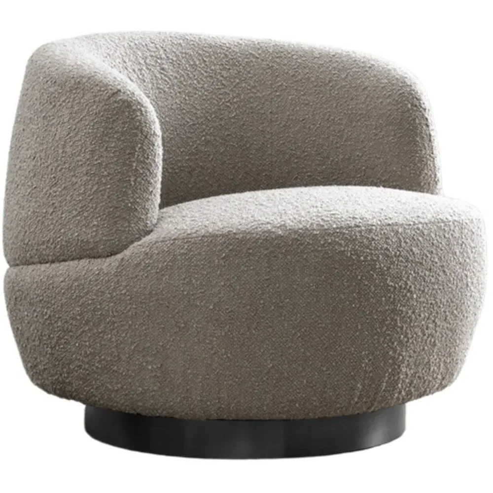 Swivel Accent Chair - Mink, Boucle