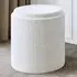 CARME Home Storage Stool with Tray - White, Bouclé