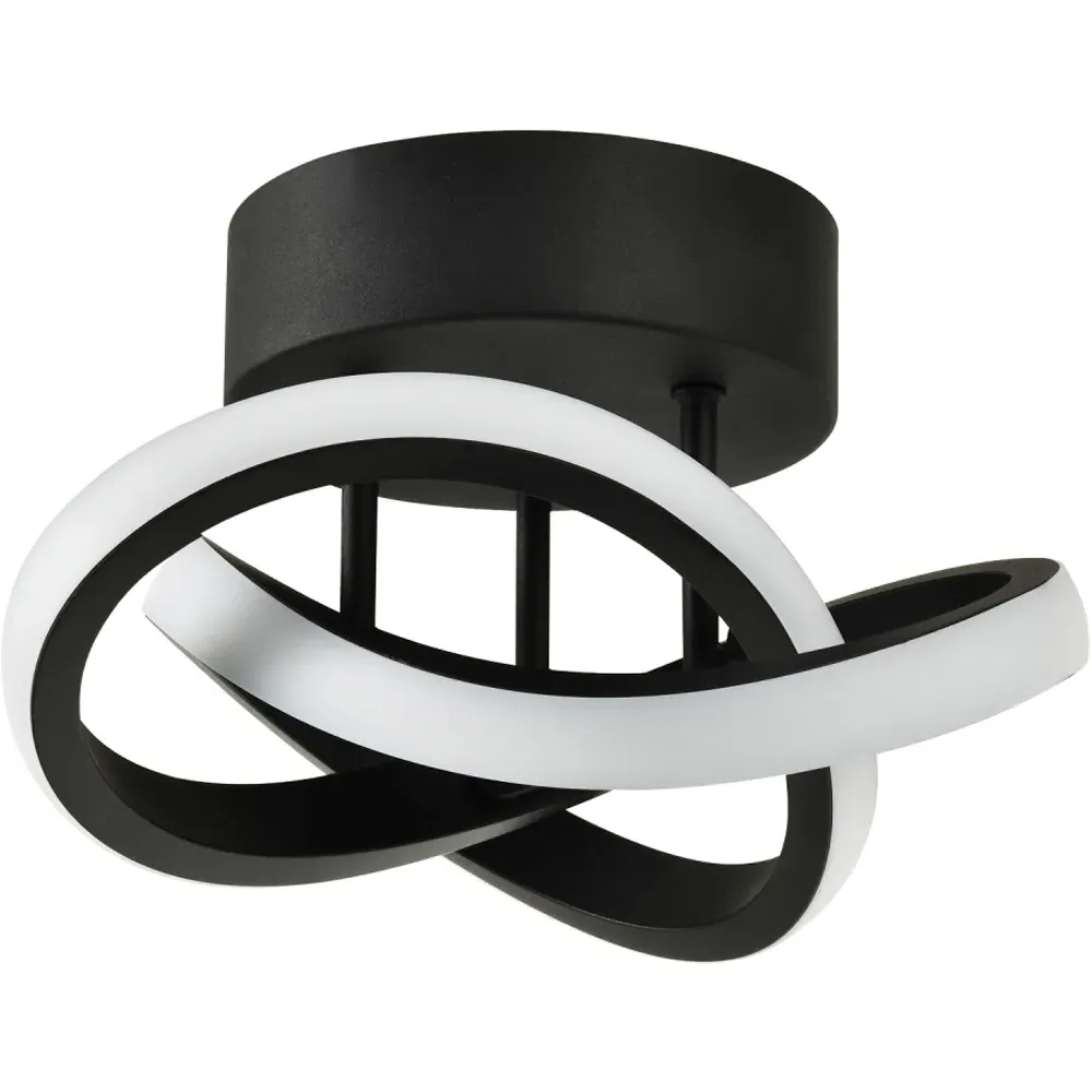 1253 Lumens LED Ceiling Light - Black, Metal