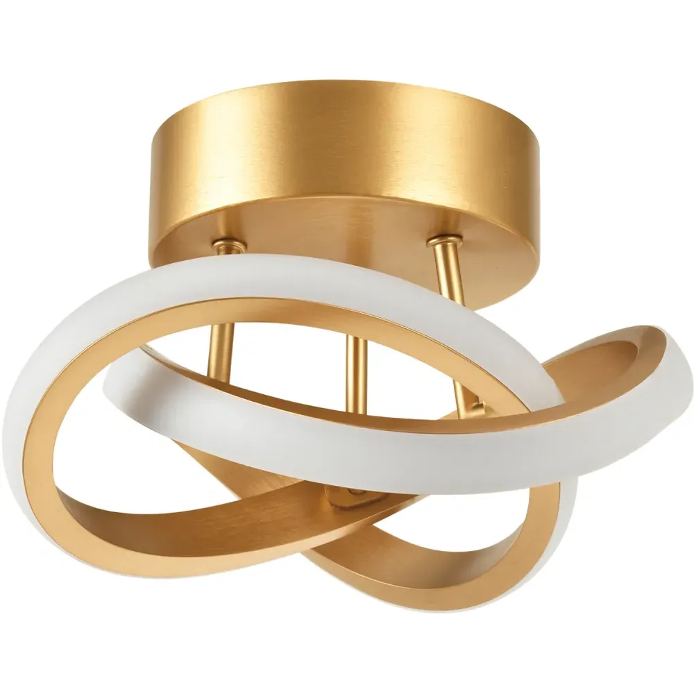 1253 Lumens LED Ceiling Light - Gold, Metal