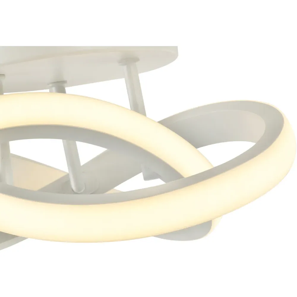 1253 Lumens LED Ceiling Light - White, Metal