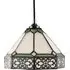 1920s Shabby Pendant Light Shade - Green, Tiffany Glass
