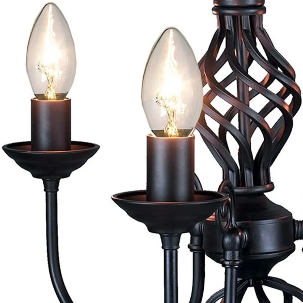 3 Arm Twist Knot Pendant Light - Black