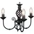 3 Arm Twist Knot Pendant Light - Black