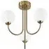 3-Light Ceiling Light with Globe Shade - Gold, Glass