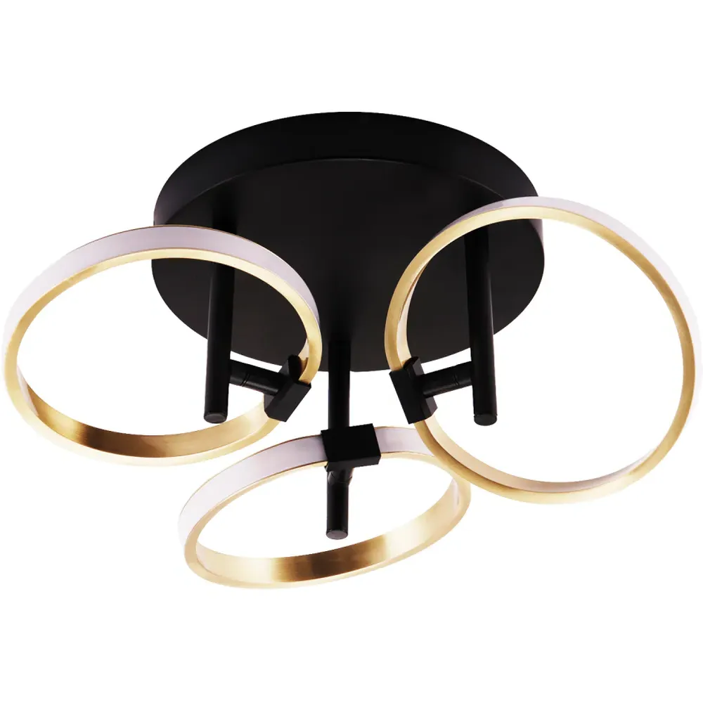 3-Ring Halo LED Ceiling Light Fitting - Gold
