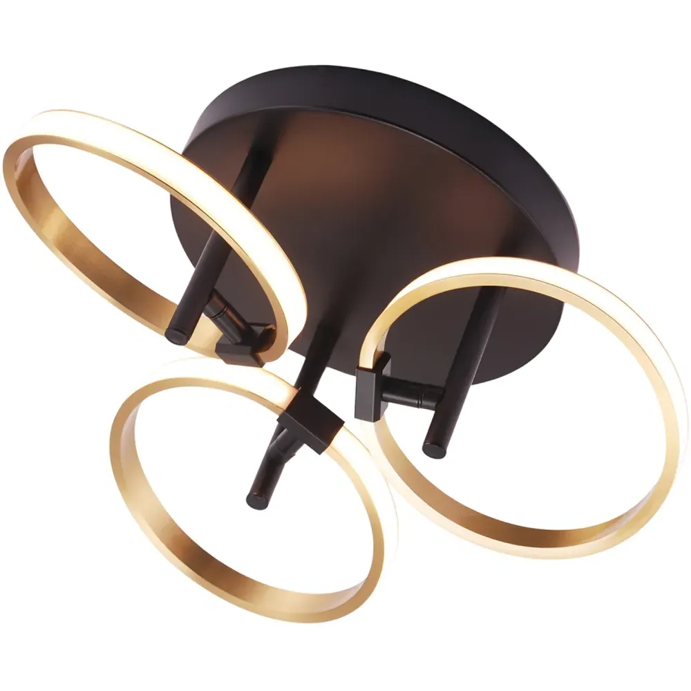 3-Ring Halo LED Ceiling Light Fitting - Gold