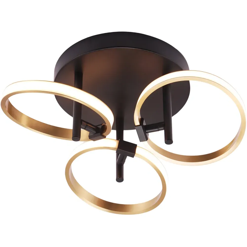 3-Ring Halo LED Ceiling Light Fitting - Gold
