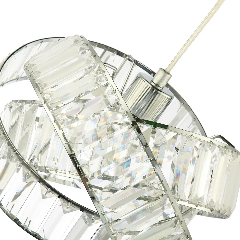 3 Ring Pendant Lighting Shade - Chrome