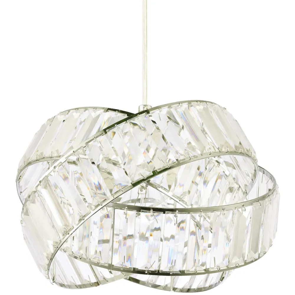 3 Ring Pendant Lighting Shade - Chrome