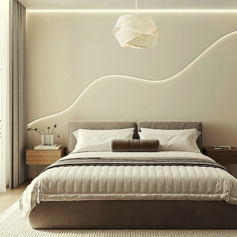 3 Ring Pendant Lighting Shade - White Gloss