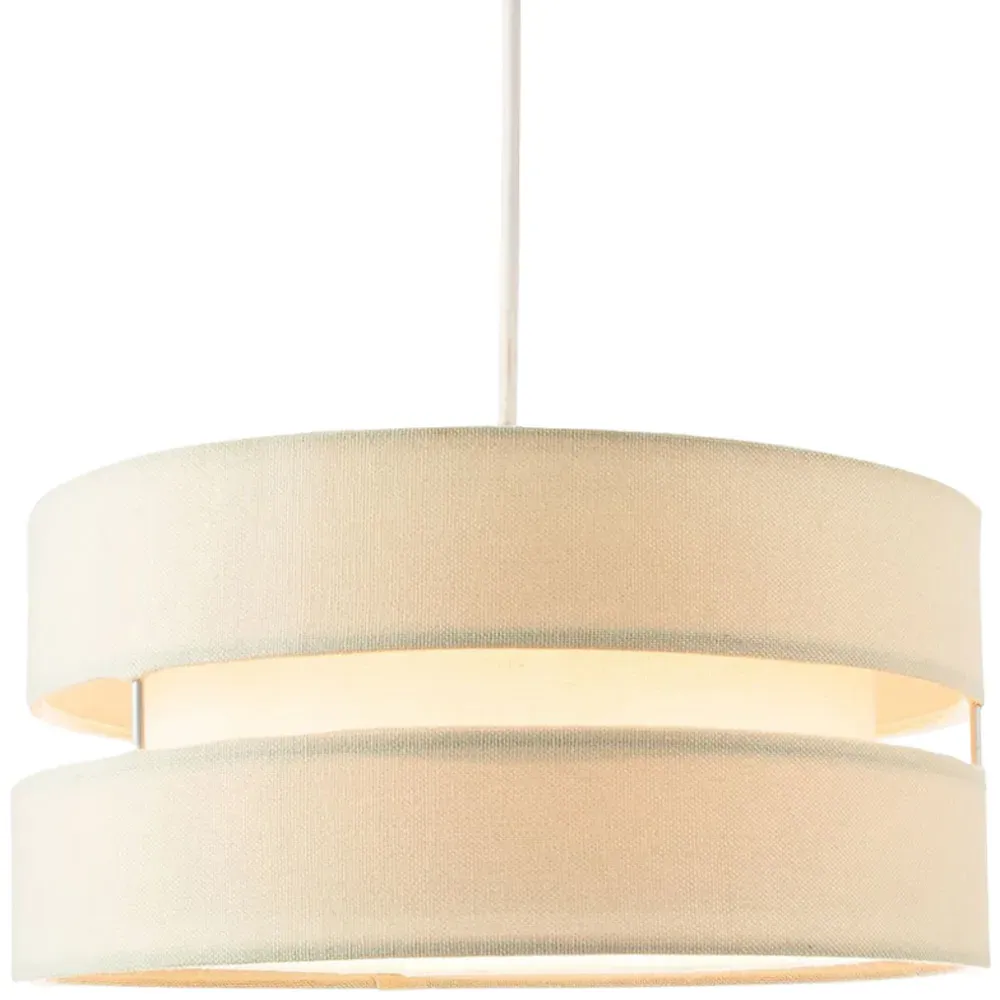 3 Tier Pendant Shade - Cream, Linen