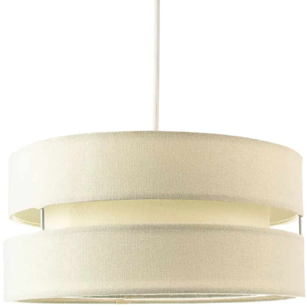 3 Tier Pendant Shade - Cream, Linen image