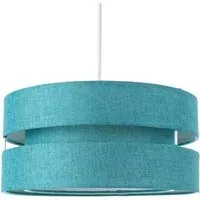 3 Tier Pendant Shade - Teal, Linen