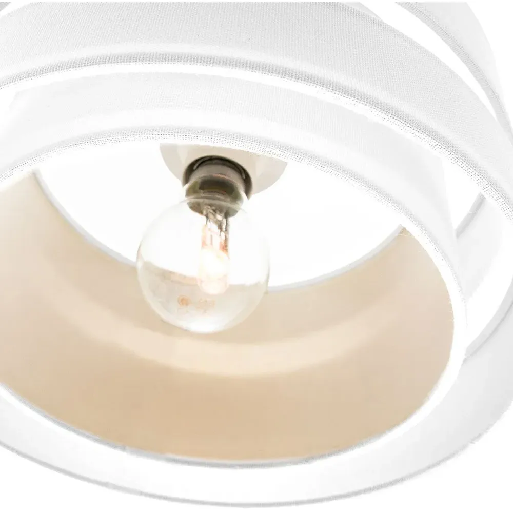 3 Tier Pendant Shade - White, Linen