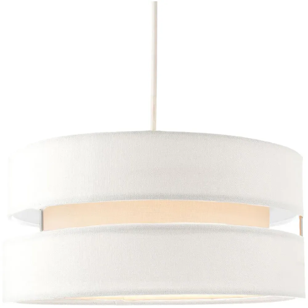 3 Tier Pendant Shade - White, Linen