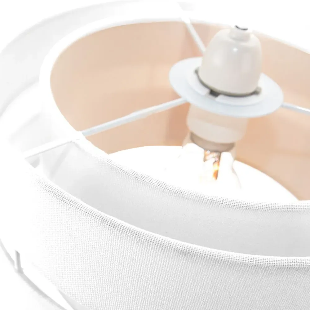 3 Tier Pendant Shade - White, Linen