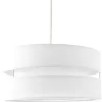 3 Tier Pendant Shade - White, Linen