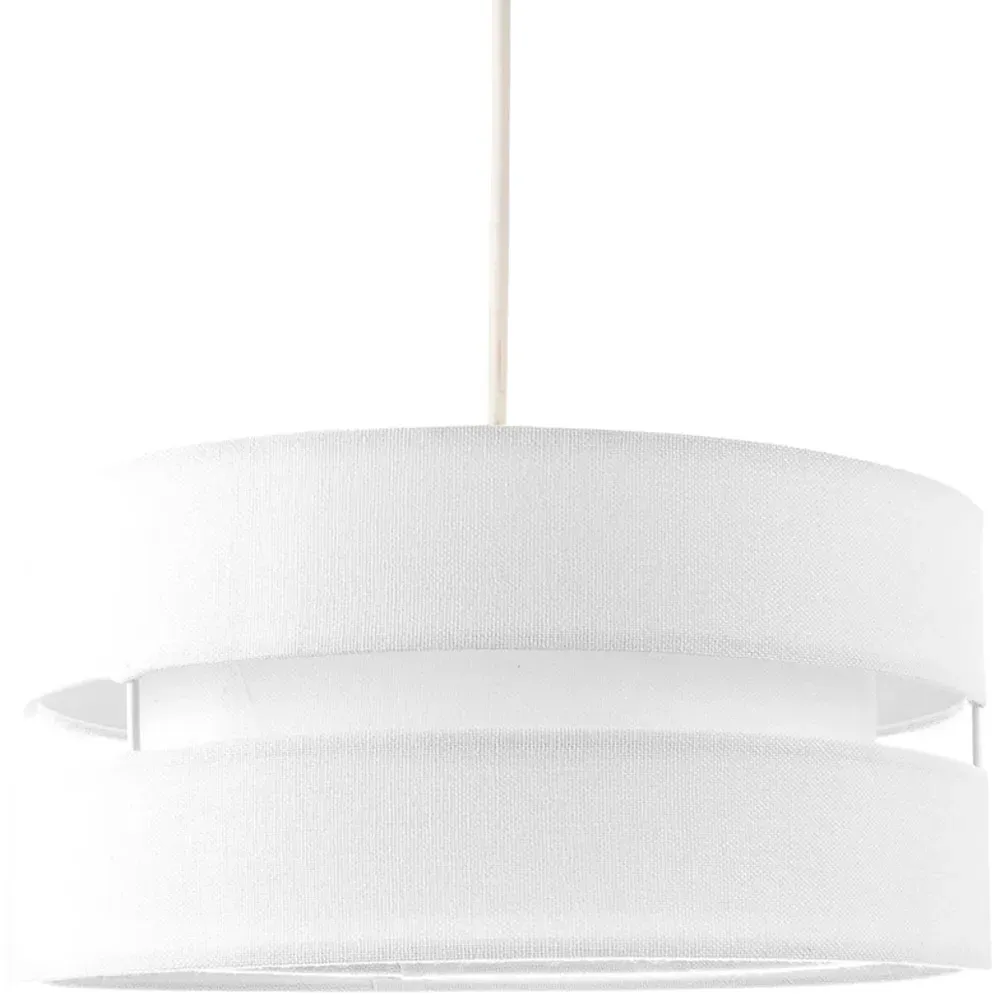 3 Tier Pendant Shade - White, Linen