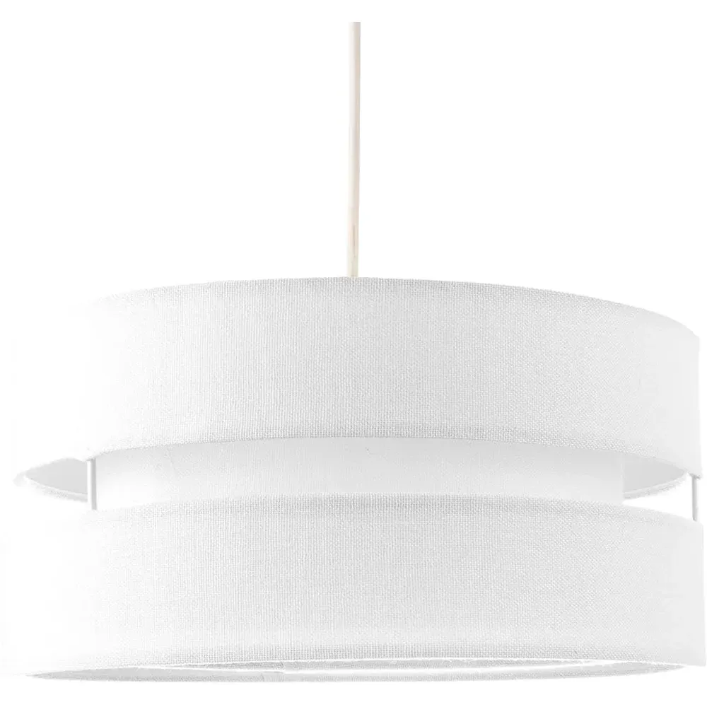 3 Tier Pendant Shade - White, Linen
