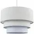 3 Tier Round Pendant Shade - Cream, Cotton