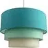3 Tier Round Pendant Shade - Green, Linen