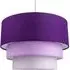 3 Tier Round Pendant Shade - Purple, Cotton