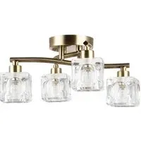 4 Bulb Ceiling Light - Antique Brass