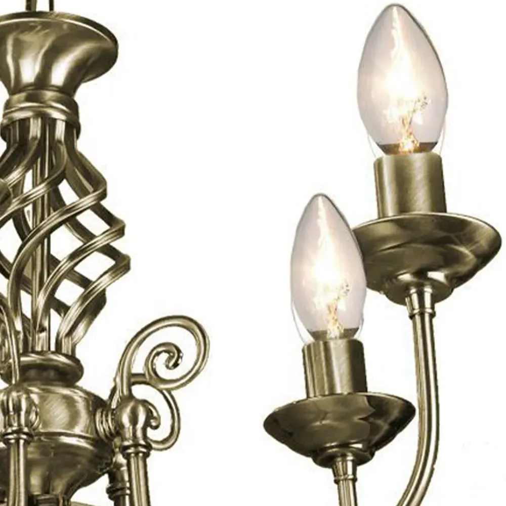 5 Light Twist Knot Chandelier Ceiling Light - Gold, Brass