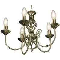 5 Light Twist Knot Chandelier Ceiling Light - Gold, Brass