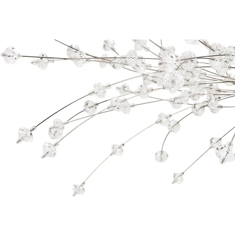 Acrylic Beads Chrome Ceiling Light - Clear