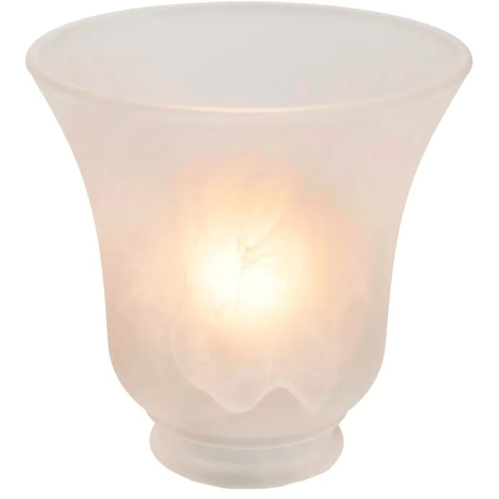 Alabaster Glass Shade with Curving Body 2 Pack - White