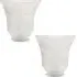 Alabaster Glass Shade with Curving Body 2 Pack - White